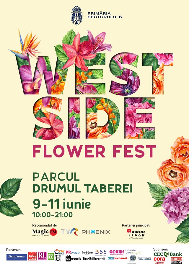 9-11 iunie West Side Flower Fest cel mai mare festival de flori