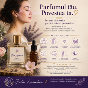 Parfum natural personalizat după scanarea biometrica, beneficii pentru echilibru emoțional, feminitate și stare de bine